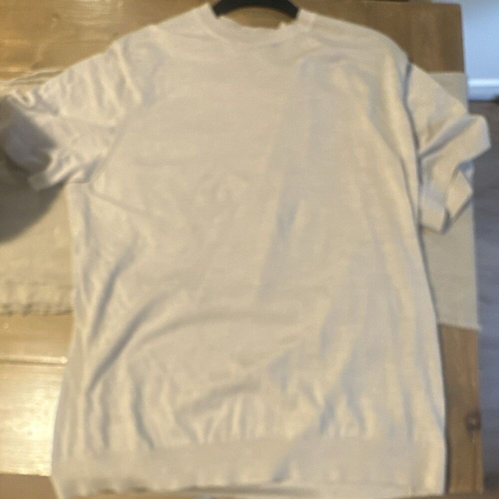 Theory 100% Wool Men’s T Shirt XL Light Tan Short Sleeve